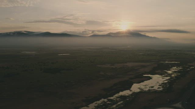 Beautiful sunrise landscape .